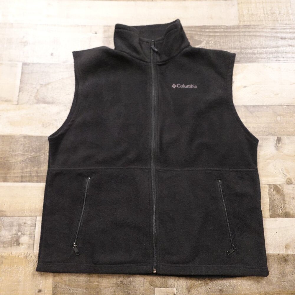 Columbia Cathedral Peak Fleece‎ Vest – Men's Size Large Black